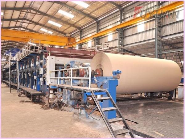 工厂供应牛皮纸衬纸制造机/制造工厂,用回收废纸制造槽纸